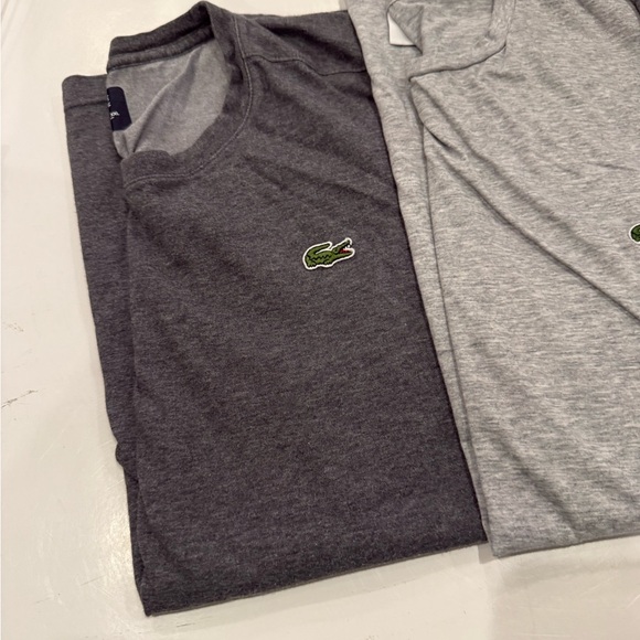 Lacoste Men's Trio Gray and Dark Gray T-Shirts - Picture 2 of 13